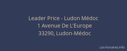 Leader Price - Ludon Médoc