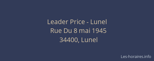 Leader Price - Lunel
