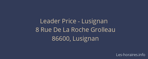 Leader Price - Lusignan