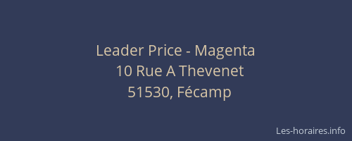 Leader Price - Magenta
