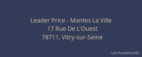 Leader Price - Mantes La Ville