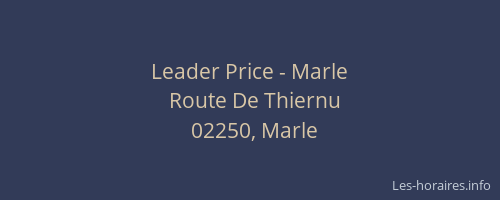 Leader Price - Marle