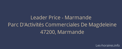Leader Price - Marmande