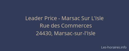 Leader Price - Marsac Sur L'Isle