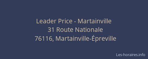 Leader Price - Martainville