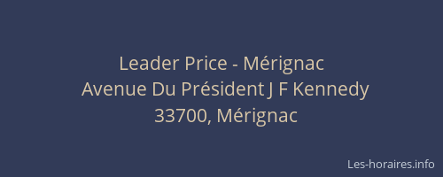 Leader Price - Mérignac
