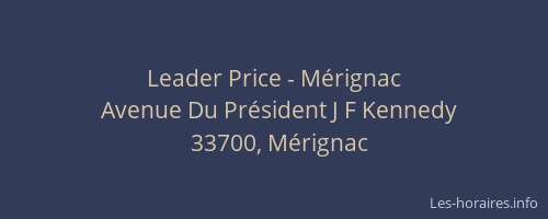 Leader Price - M&eacute;rignac