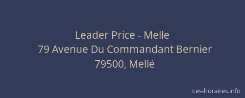 Leader Price - Melle