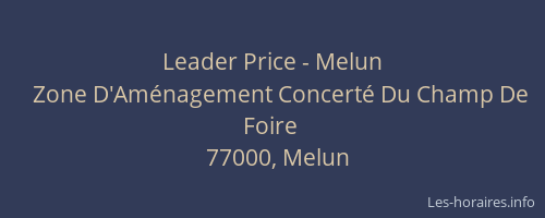 Leader Price - Melun