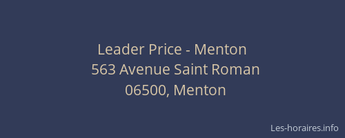 Leader Price - Menton