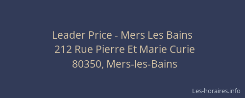 Leader Price - Mers Les Bains