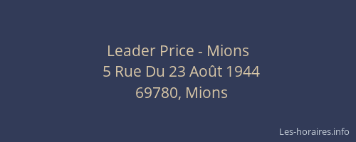 Leader Price - Mions
