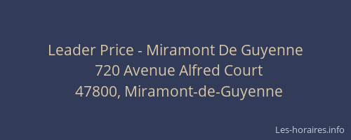 Leader Price - Miramont De Guyenne