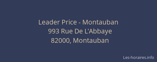 Leader Price - Montauban