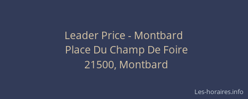 Leader Price - Montbard