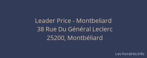 Leader Price - Montbeliard
