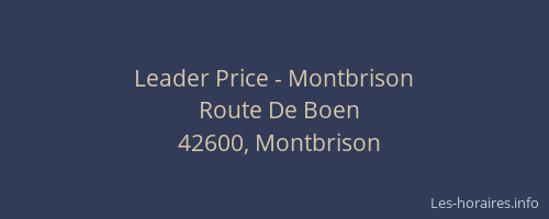 Leader Price - Montbrison