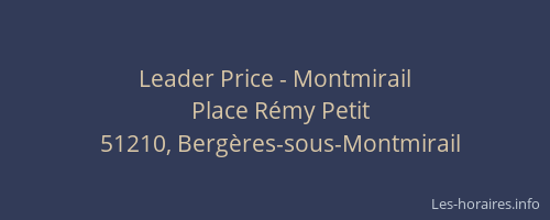 Leader Price - Montmirail