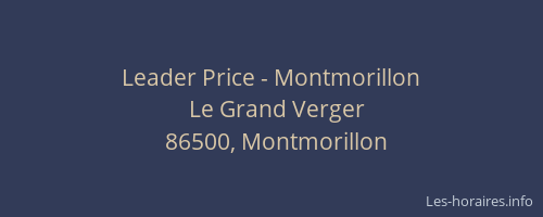 Leader Price - Montmorillon