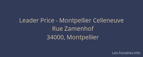Leader Price - Montpellier Celleneuve