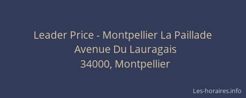 Leader Price - Montpellier La Paillade