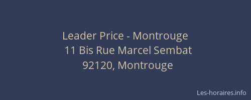 Leader Price - Montrouge