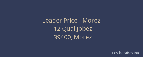 Leader Price - Morez