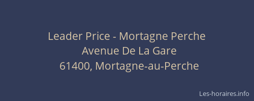 Leader Price - Mortagne Perche