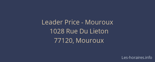 Leader Price - Mouroux