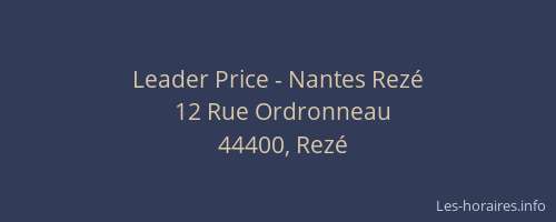 Leader Price - Nantes Rezé