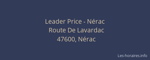 Leader Price - Nérac
