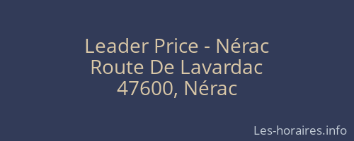 Leader Price - Nérac