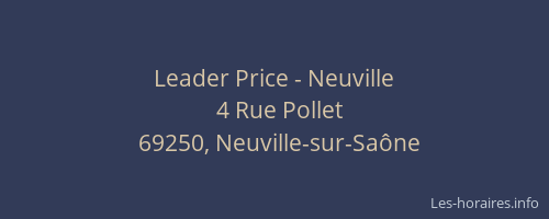 Leader Price - Neuville