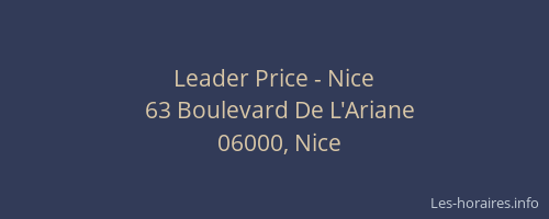 Leader Price - Nice