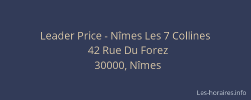 Leader Price - Nîmes Les 7 Collines