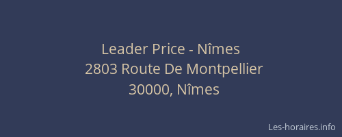 Leader Price - Nîmes