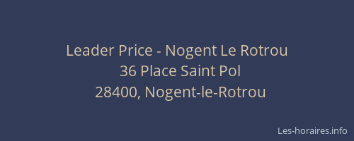 Leader Price - Nogent Le Rotrou
