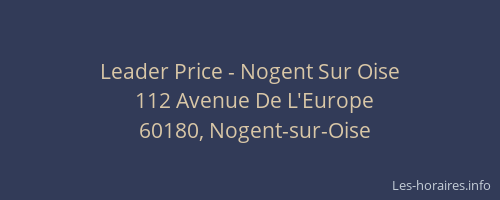 Leader Price - Nogent Sur Oise