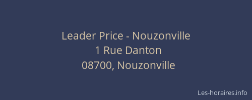 Leader Price - Nouzonville