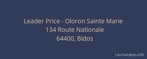 Leader Price - Oloron Sainte Marie
