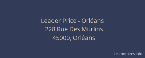 Leader Price - Orléans