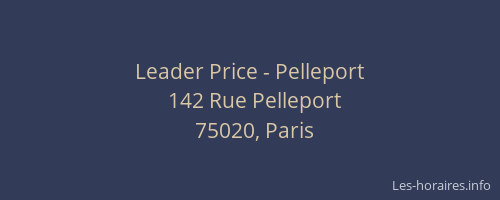 Leader Price - Pelleport
