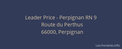 Leader Price - Perpignan RN 9