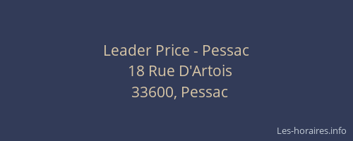 Leader Price - Pessac