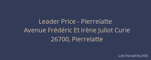 Leader Price - Pierrelatte