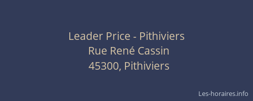 Leader Price - Pithiviers
