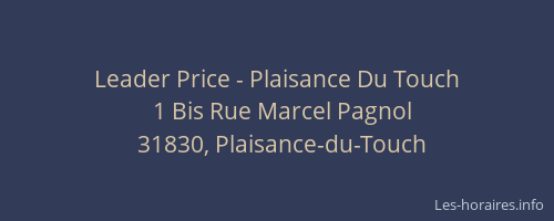 Leader Price - Plaisance Du Touch