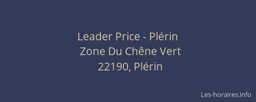 Leader Price - Plérin