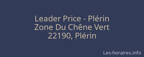 Leader Price - Plérin