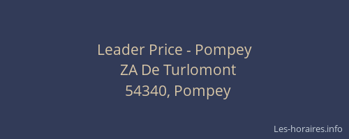 Leader Price - Pompey